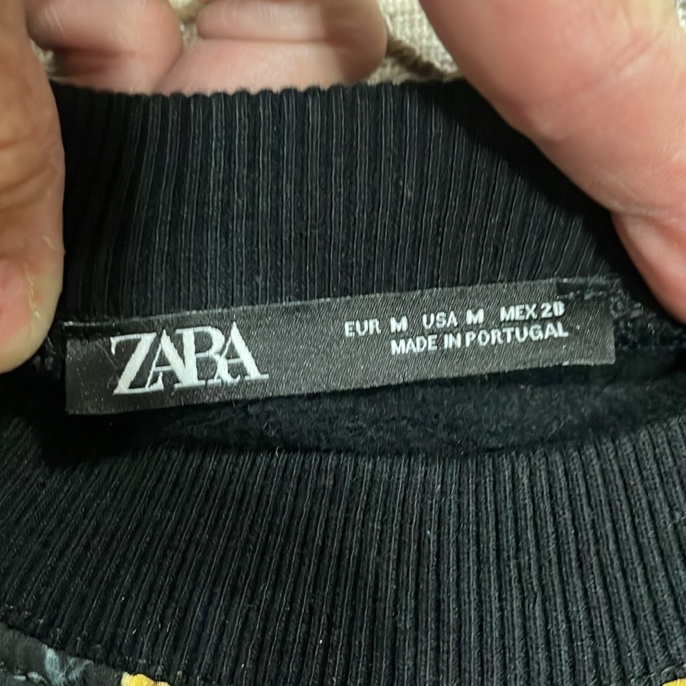 (N3) ZARA Cropped sweatshirt with patches size M - Picture 13 of 13